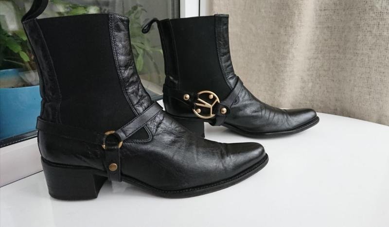 Damen Coccinelle Stiefel Schwarz Leder 41