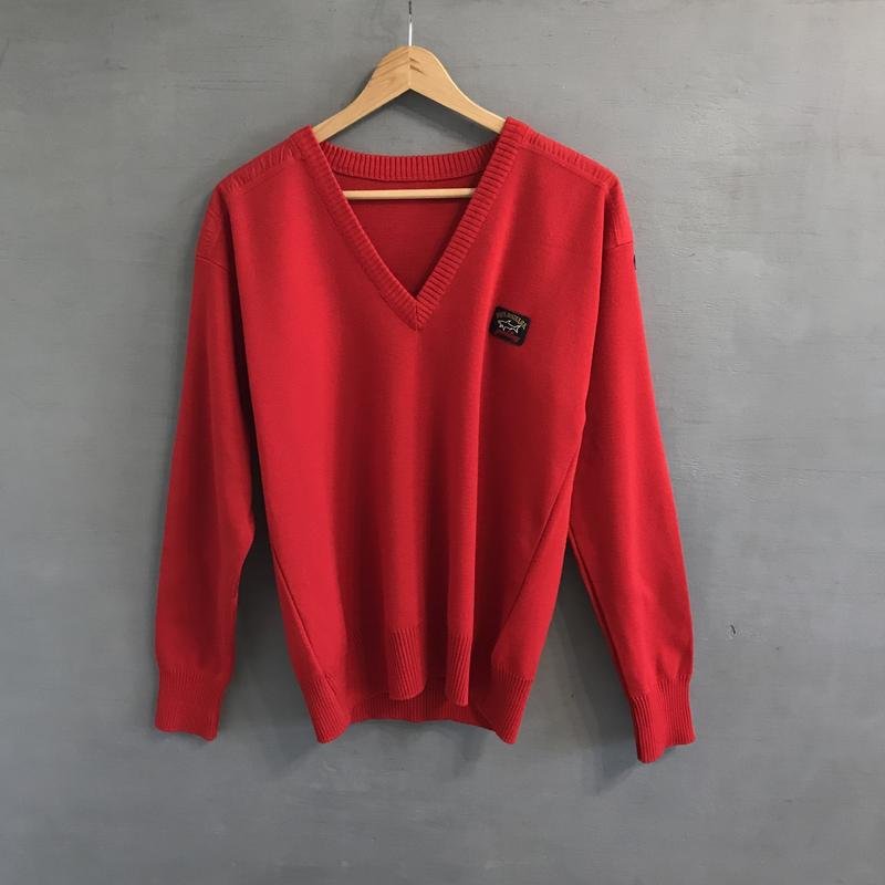 Homme Paul & Shark Pull Rouge Acrylique 40 /L / 48