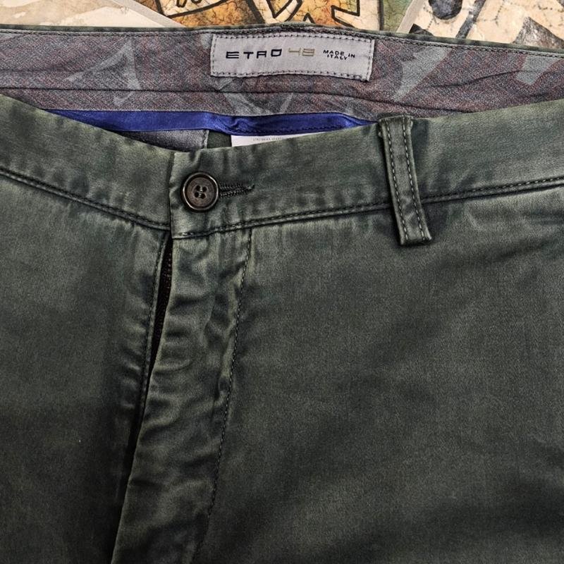 Uomo Etro Pantaloni Verde 32 / M / 46