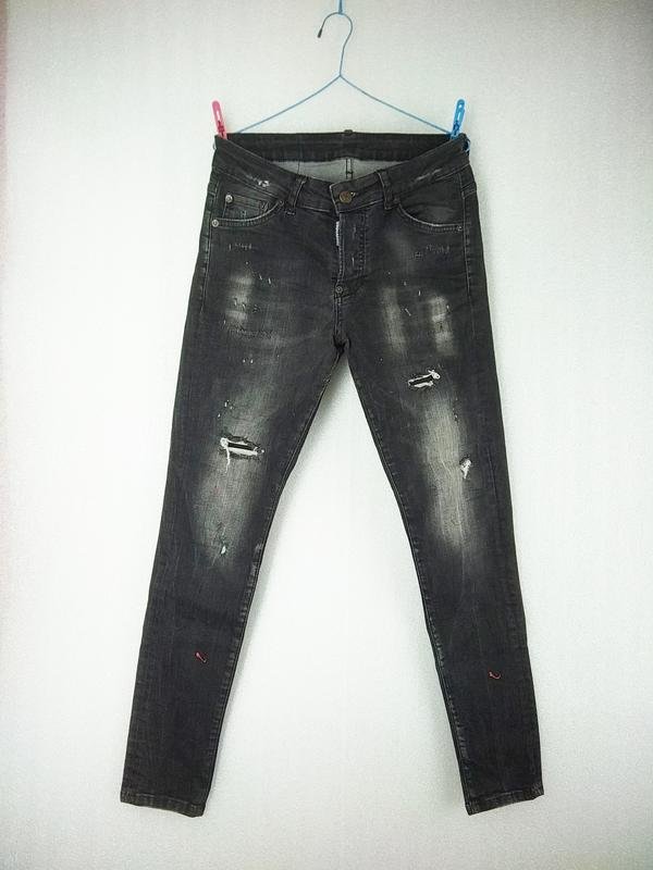 Женские Dsquared² Джинсы Чёрные Стрейч 25 / XS