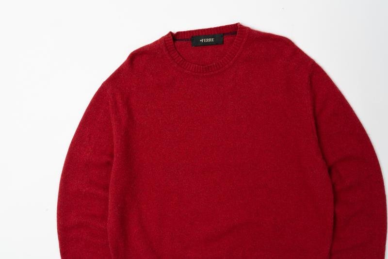 Men Gianfranco Ferre Sweater Red Cashmere 44 / XXL