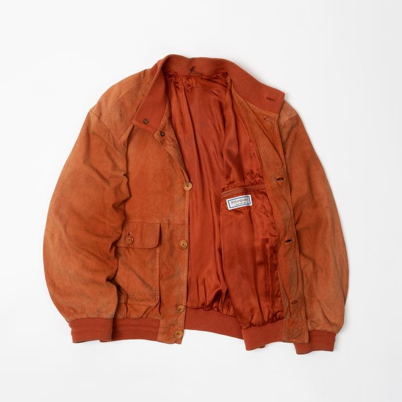 Men Yves Saint Laurent Jacket Coral Leather 42 /