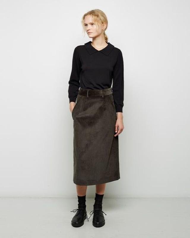 Женская Margaret Howell Юбка Хаки Вельвет 36