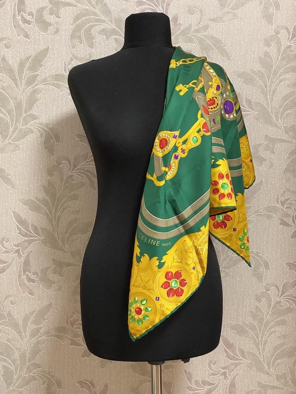 Donna Celine Sciarpa Gialla Sete