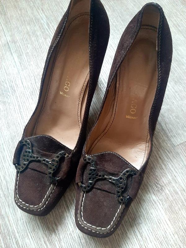 Damen Alberto Zago Absatzschuhe Braun Wildleder 37