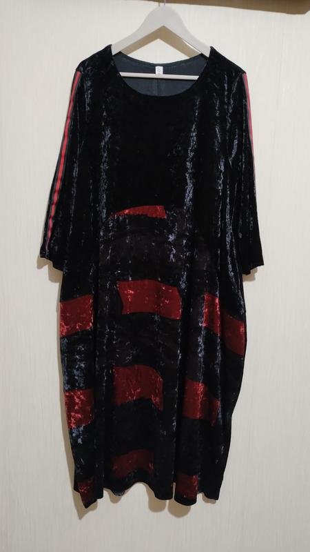 Женское Платье Чёрное Велюр 38 / M / 46