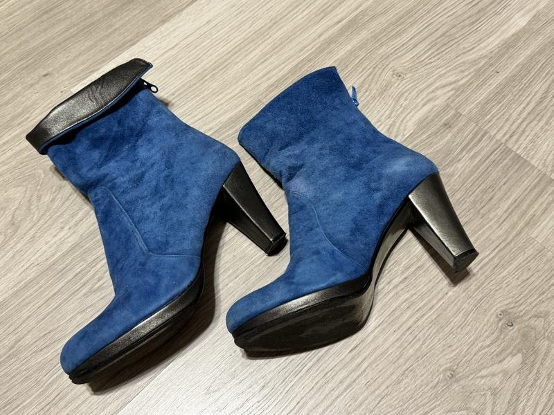 Женские Cole Haan Ботинки Тёмно-синие Замша 40