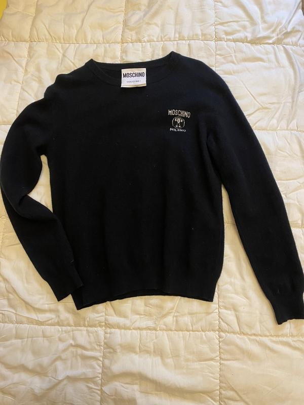Homme Moschino Pull Noir Cachemire 38 / M / 46