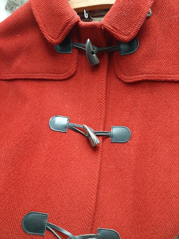 Women Coat Burgundy Wool 36 / S / 44
