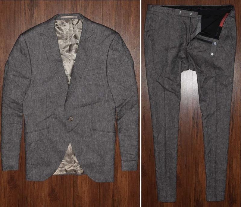 Herren Hugo Boss Anzug Grau Wolle 38 / M / 46