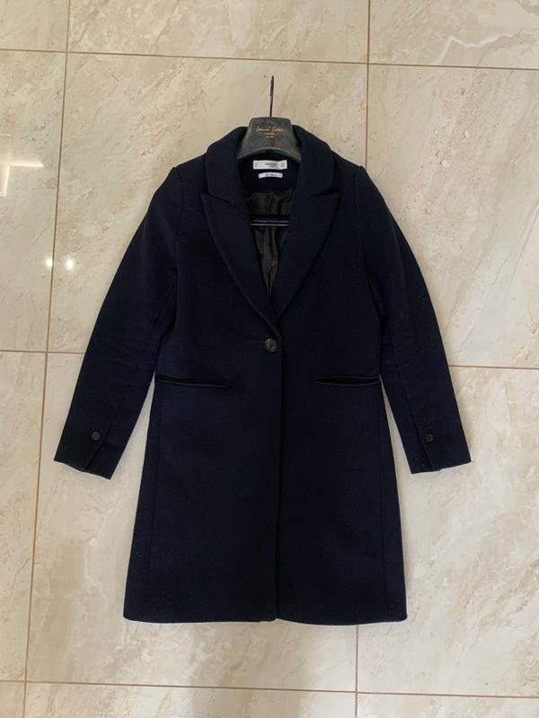 Женское Mango Пальто Тёмно-синее S