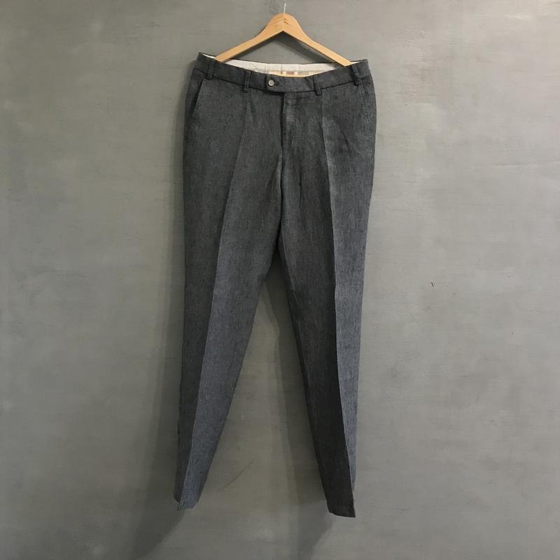 Men Hiltl Trousers Grey Linen 31 / M / 44