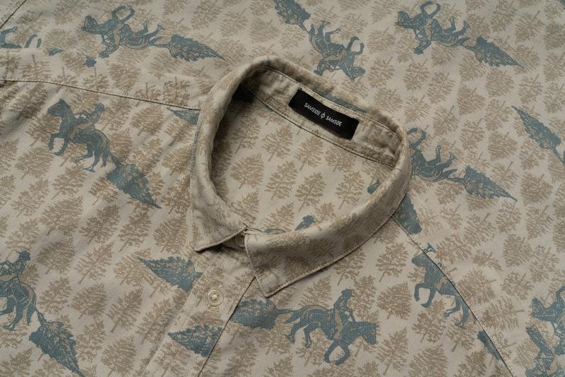 Мужская Samsoe Samsoe Рубашка Бежевый Хлопок 40 /L