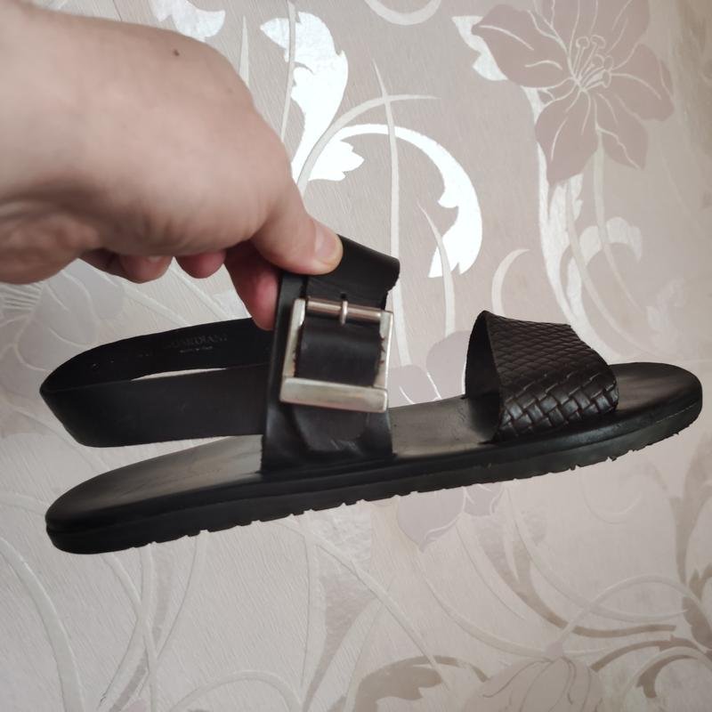 Herren Alberto Guardiani Sandalen Schwarz Leder 40