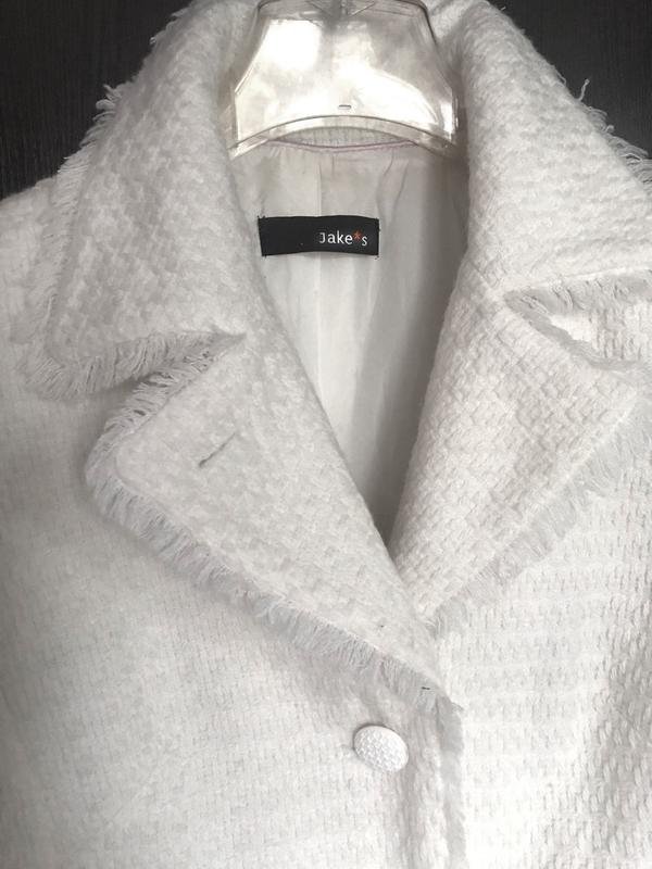 Women JAKE'S Coat White Wool 40 / L / 48