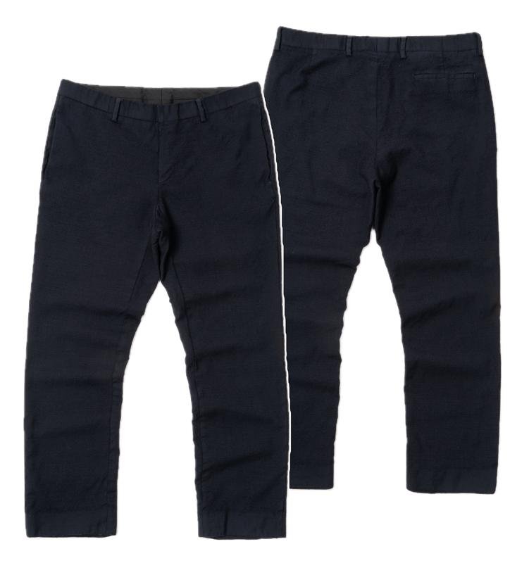 Мужские Christian Dior Брюки Тёмно-синий Шерсть 32