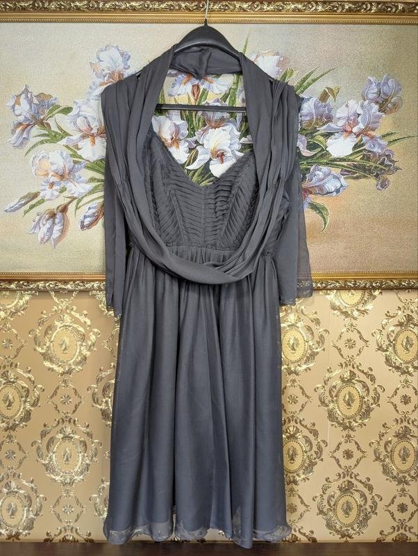 Женский Alberta Ferretti Платье Серый Шелк 32 /