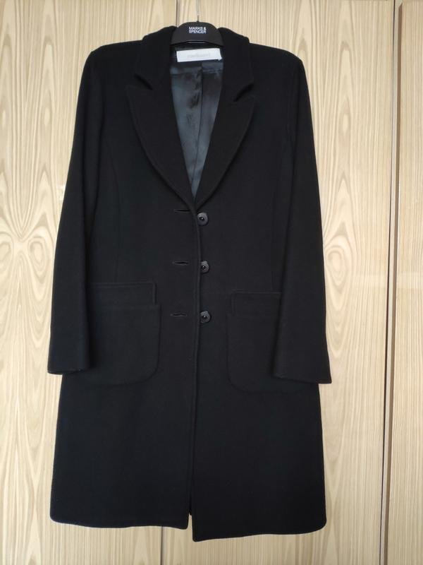 Damen Cacharel Mantel Schwarz Wolle 38 / M / 46