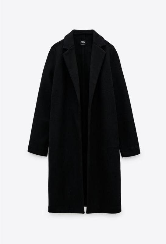 Женское ZARA Пальто Чёрное 40 / L / 48