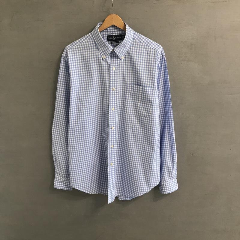 Men Ralph Lauren Shirt Blue Cotton 44 / XXL / 52