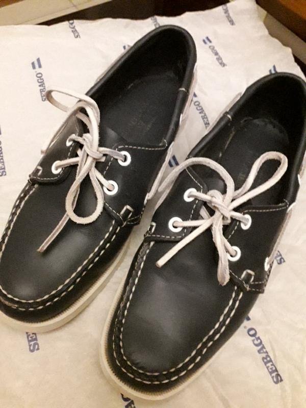 Damen Sebago Slipper Marineblau Leder 38