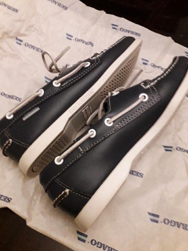 Damen Sebago Slipper Marineblau Leder 38