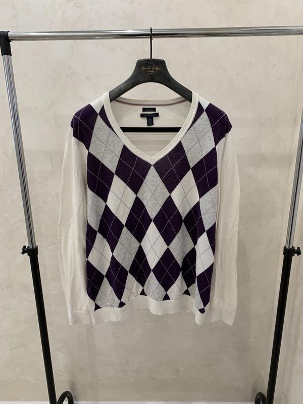 Женский Tommy Hilfiger Свитер Белый Хлопок 42 / XL