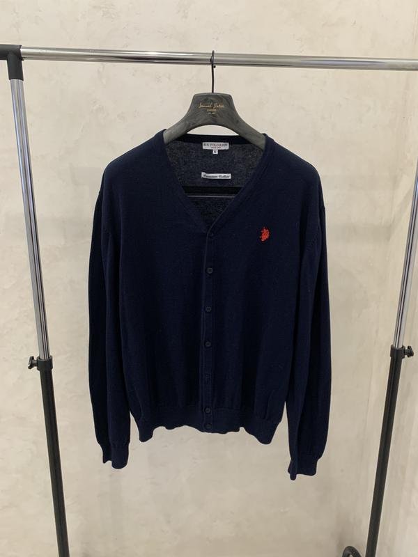 Мужской U.S. Polo Assn Свитер Синий Хлопок 38 / M