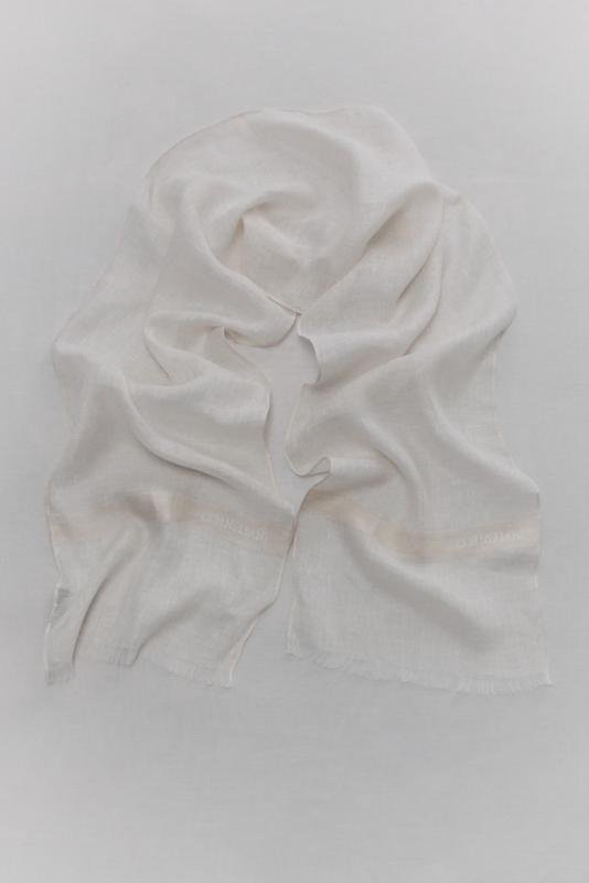 Femme Corneliani Écharpe Blanche Lin