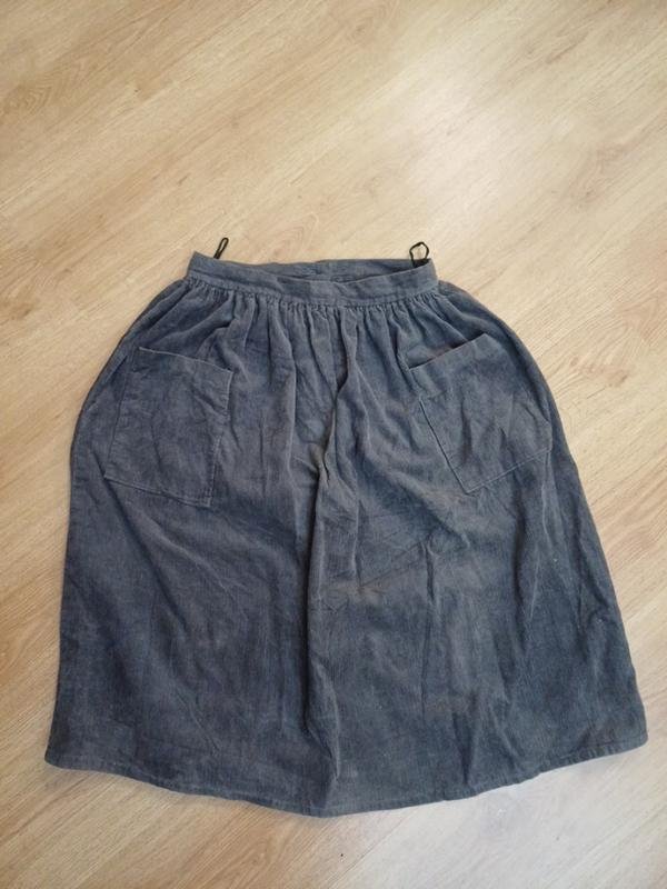 Женская Юбка Серый Вельвет 38 / M / 46