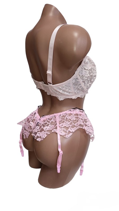Damen Anya Madsen BH Rosa Spitze 80D