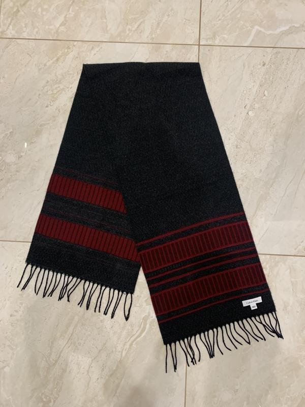 Unisex Calvin Klein Schal Schwarz Burgunder