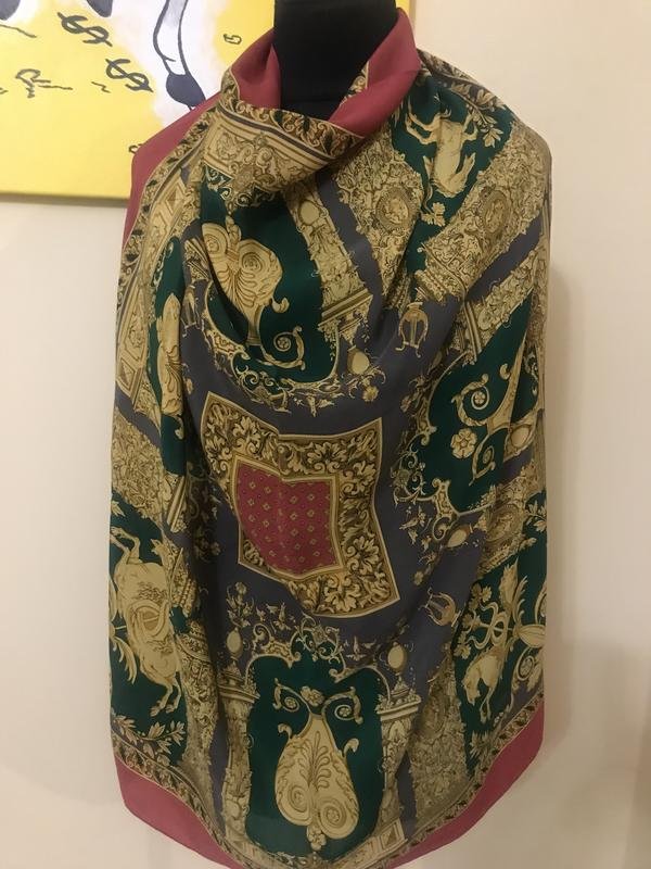 Unisex Ballin Schal Grün Seide Einheitsgröße