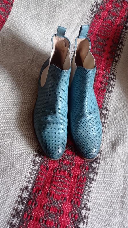 Femme Melvin Hamilton Bottines Chelsea Bleues Cuir