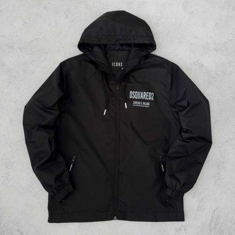 Herren Dsquared² Jacke Schwarz Polyamid 36 / S /