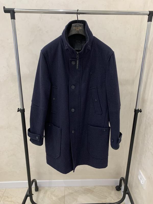 Мужское G-Star Raw Пальто Тёмно-синее Шерсть L