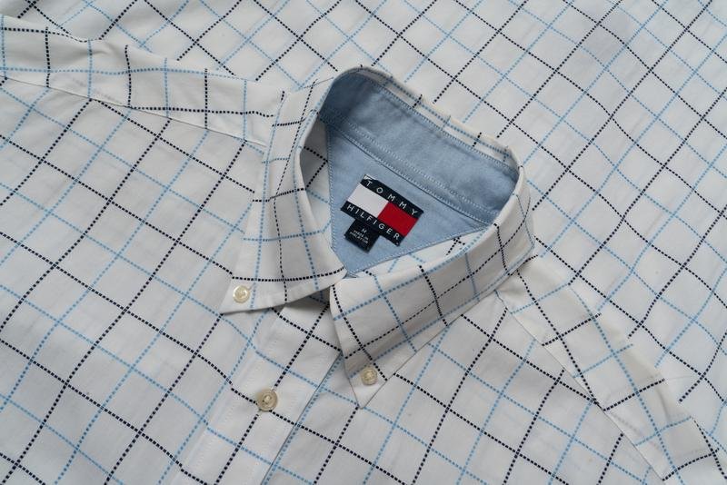 Uomo Tommy Hilfiger Camicia Bianca Cotone 38 / M /
