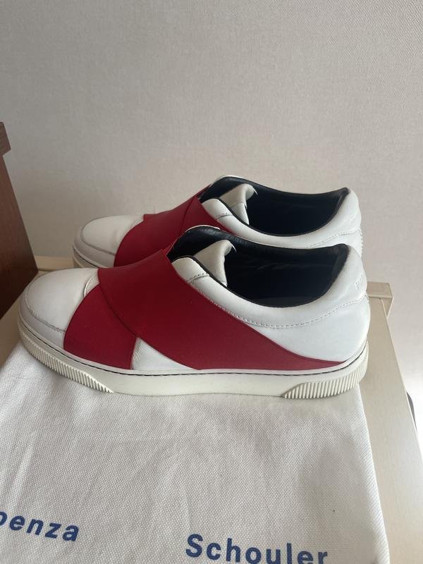 Women Proenza Schouler Loafers Red Leather 36.5