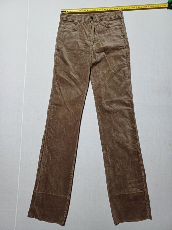 Damen Vintage Hosen Gelb Samt 32 / XXS / 40