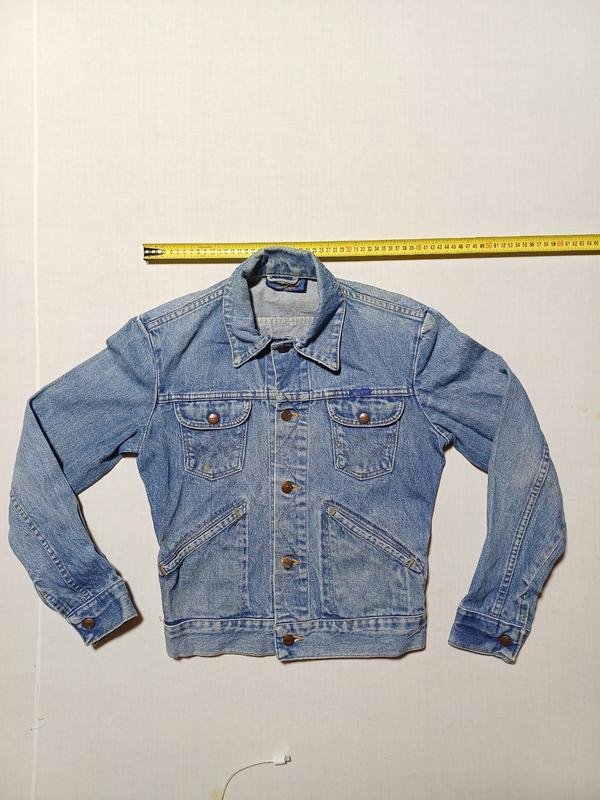 Homme Wrangler Veste Bleue Denim 34