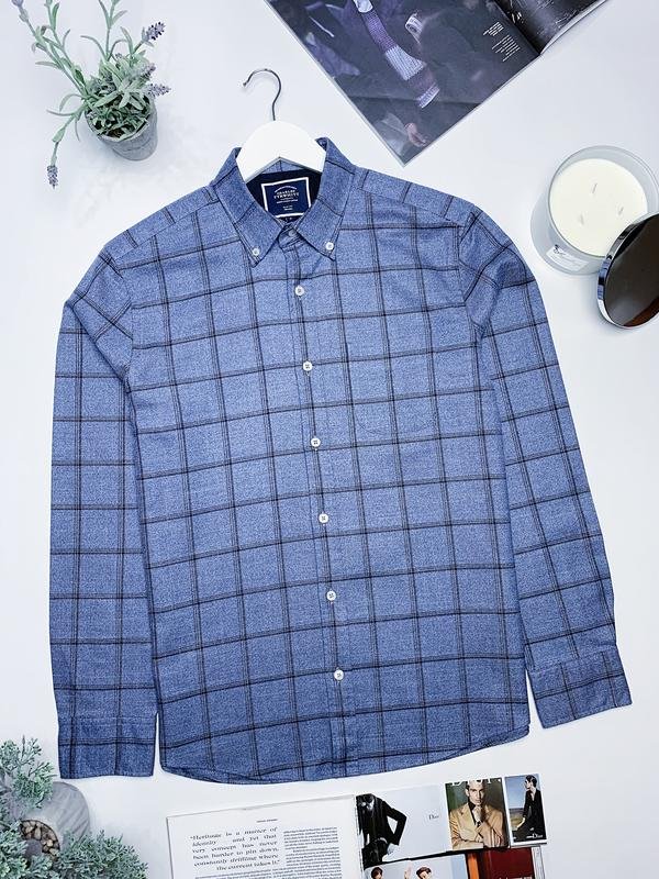 Homme Charles Tyrwhitt Chemise Bleu Marine Coton