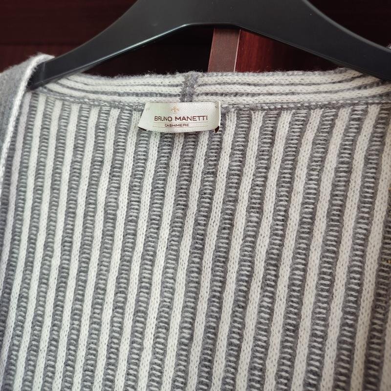 Damen Bruno Manetti Pullover Grau Wolle 36 / S /