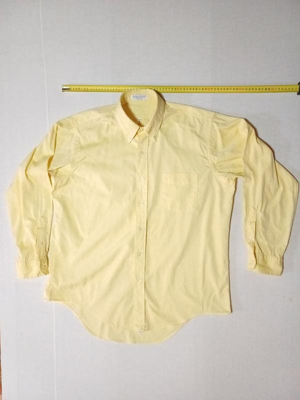 Мужская Рубашка Жёлтая Хлопок 46 / 3XL / 54