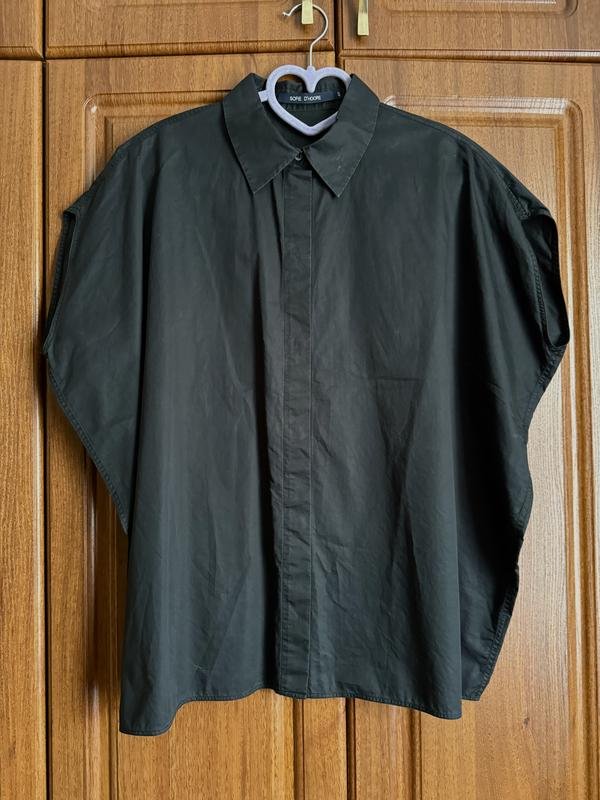 Женская Sofie D'hoore Сорочка Чёрная Хлопок 36 / S