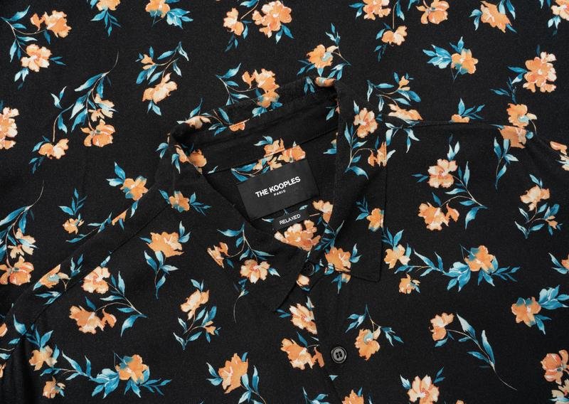 Herren The Kooples Hemd Schwarz Baumwolle 40 /L /