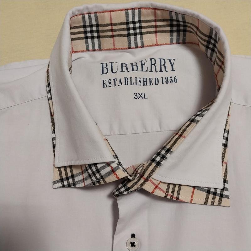 Men Burberry Shirt White Cotton 46 / 3XL / 54