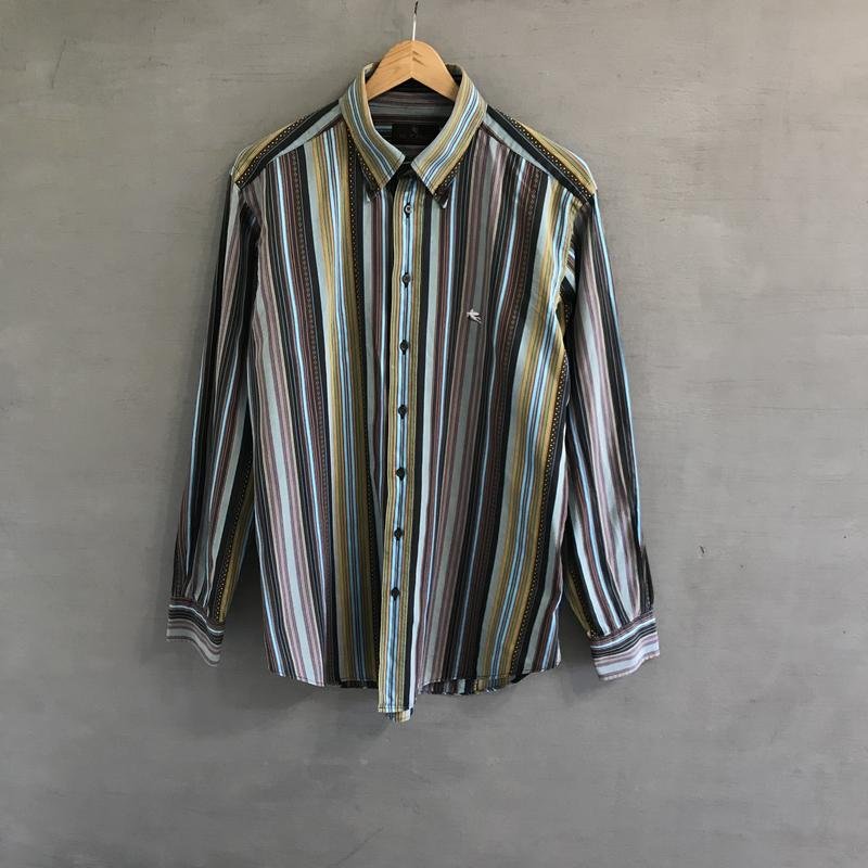 Men Etro Shirt Multicolor Cotton 44 / XXL / 52
