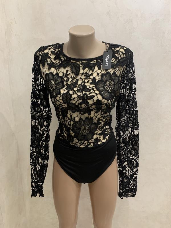 Women Boohoo Bodysuit Beige 40 / L / 48