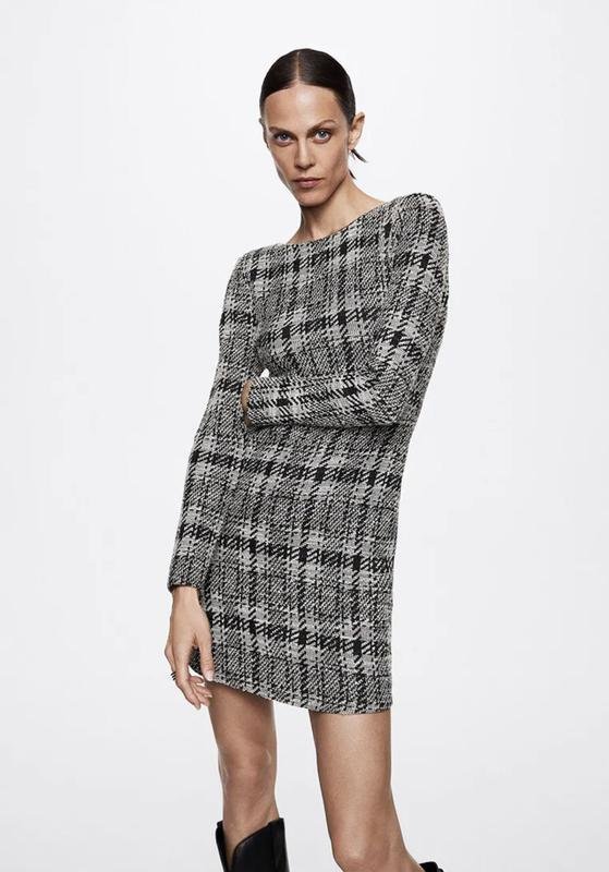 Женское Mango Платье Серый 38 / M / 46