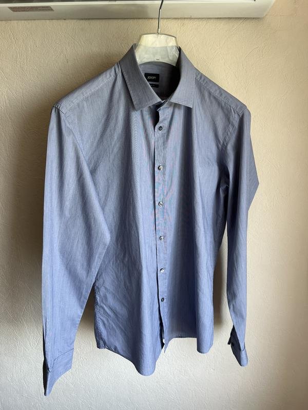 Herren JOOP! Hemd Marineblau Baumwolle 40 /L / 48